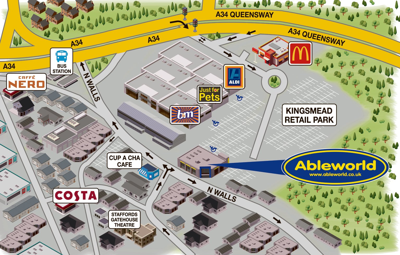 Stafford store map
